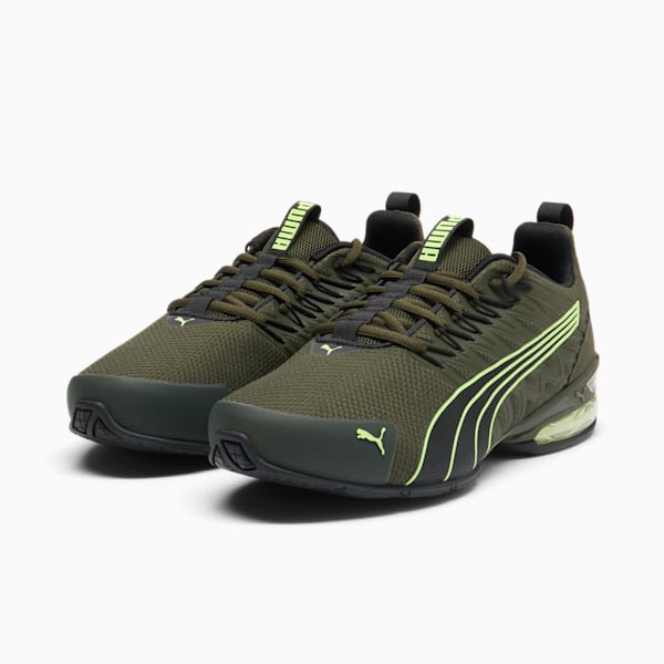 Zapatos para correr para hombre Enzo Wide, Dark Olive-Fizzy Apple, extralarge